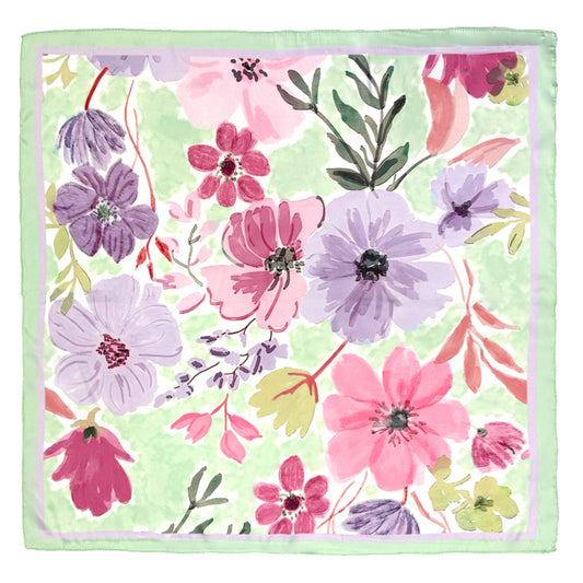 Floral Painting Print Bandana Summer Scarf
