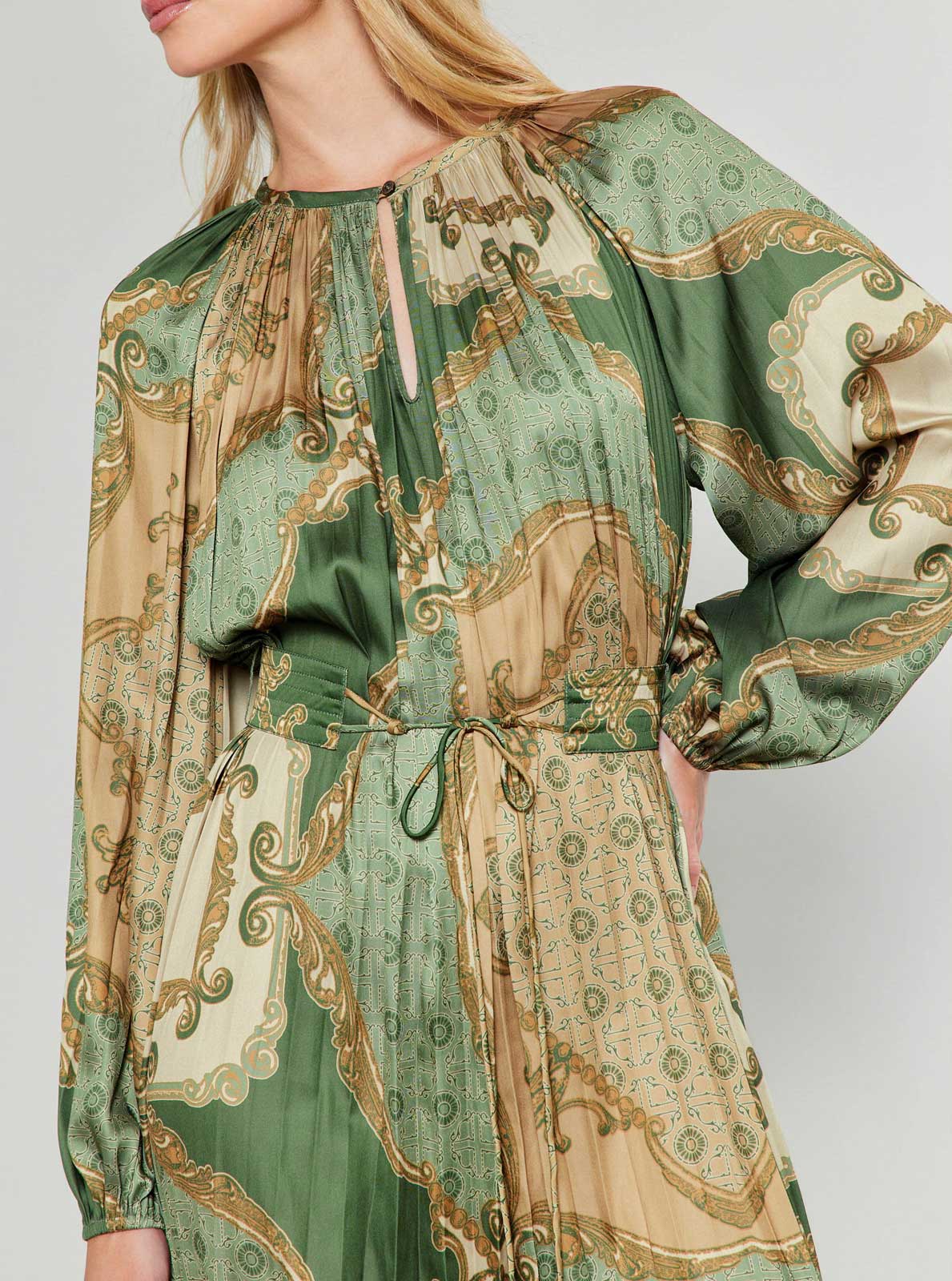 Suzanne Chain Scarf Midi Dress