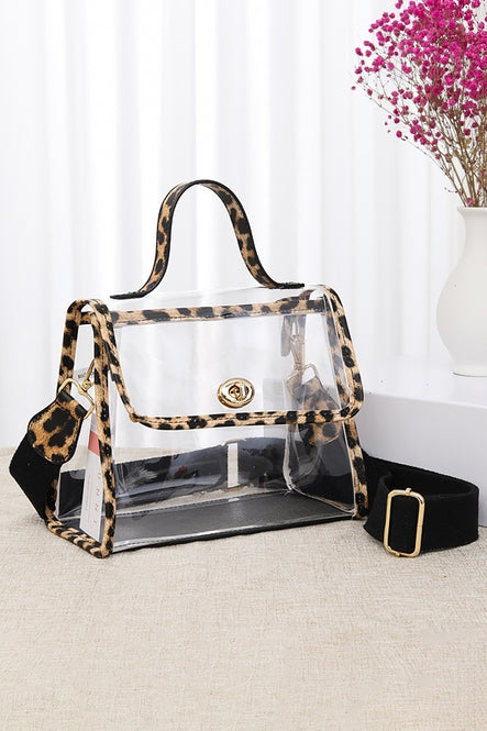 Clear Stadium Crossbody - Leopard