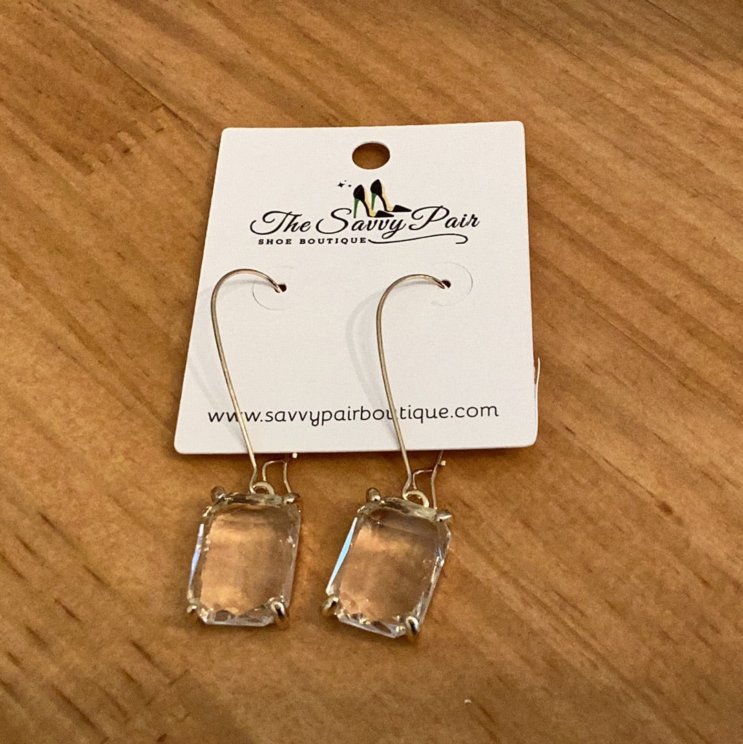 Square diamond earring
