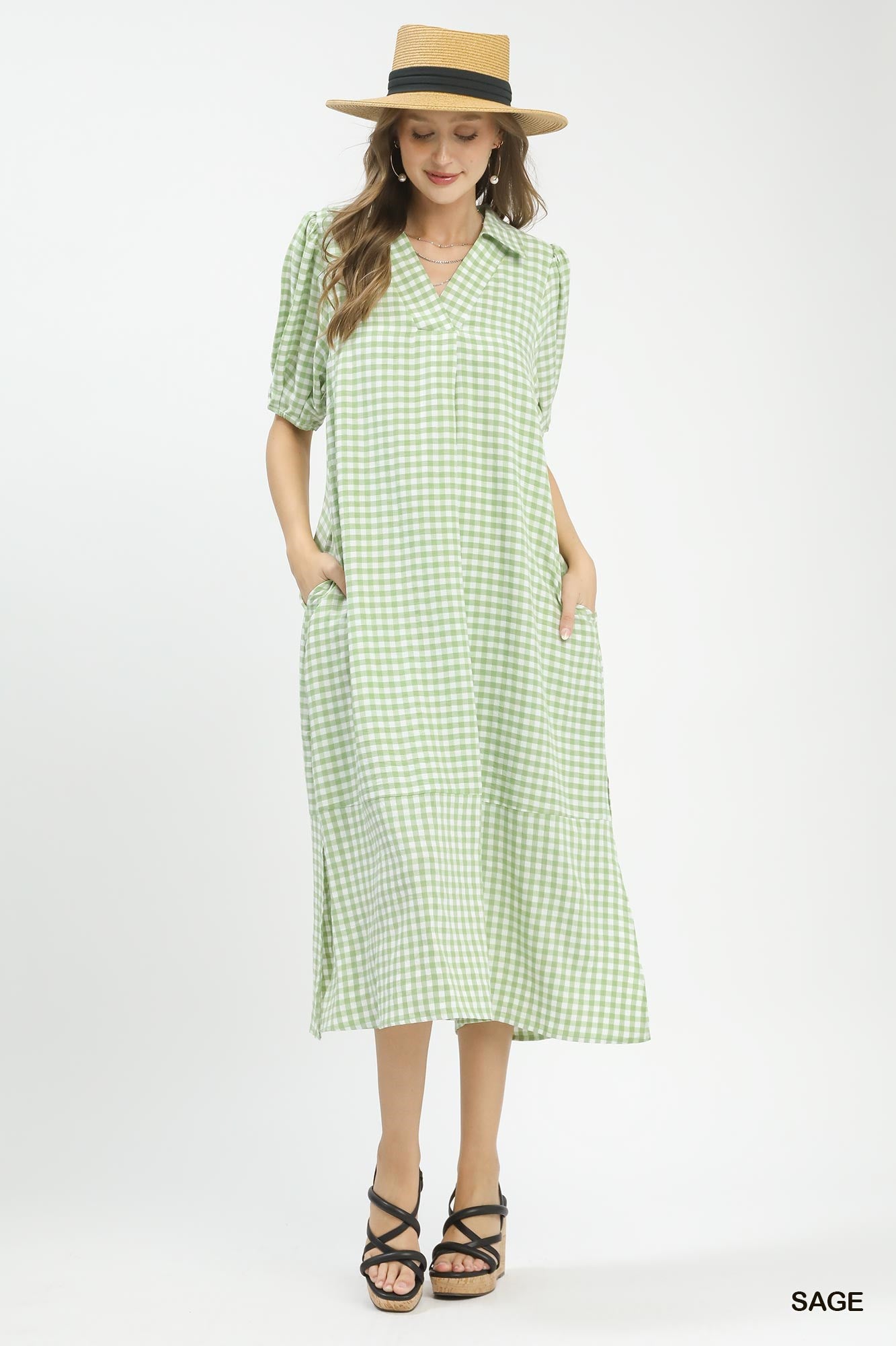 Laney Gingham Maxi Dress