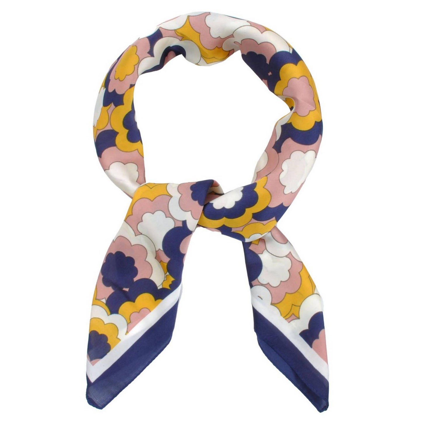 Floral Illustrated Layered Bandana Summer Scarf