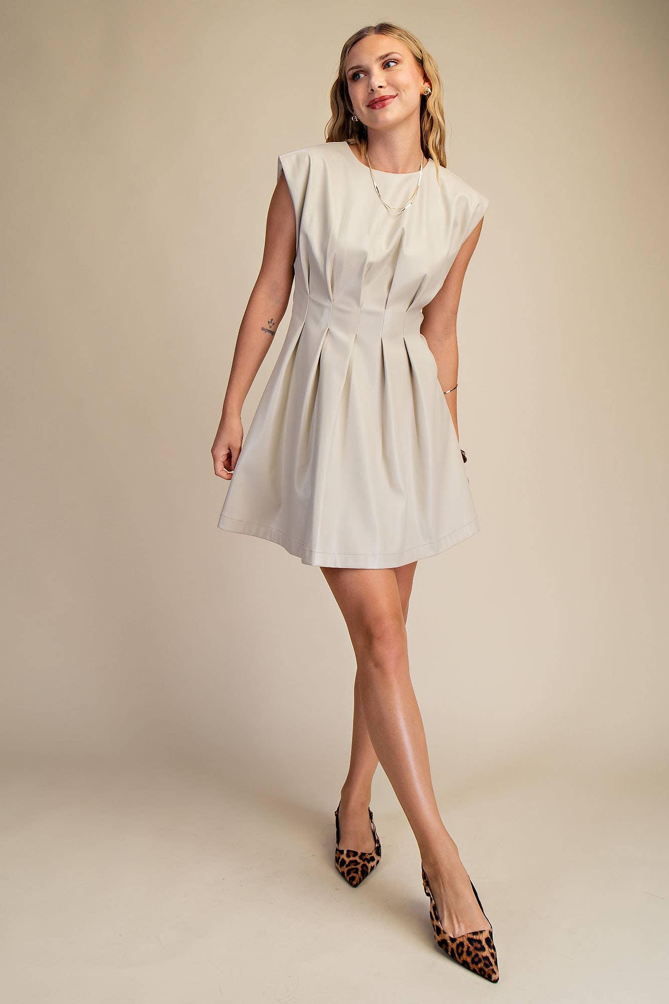 Pleated Midi Dress