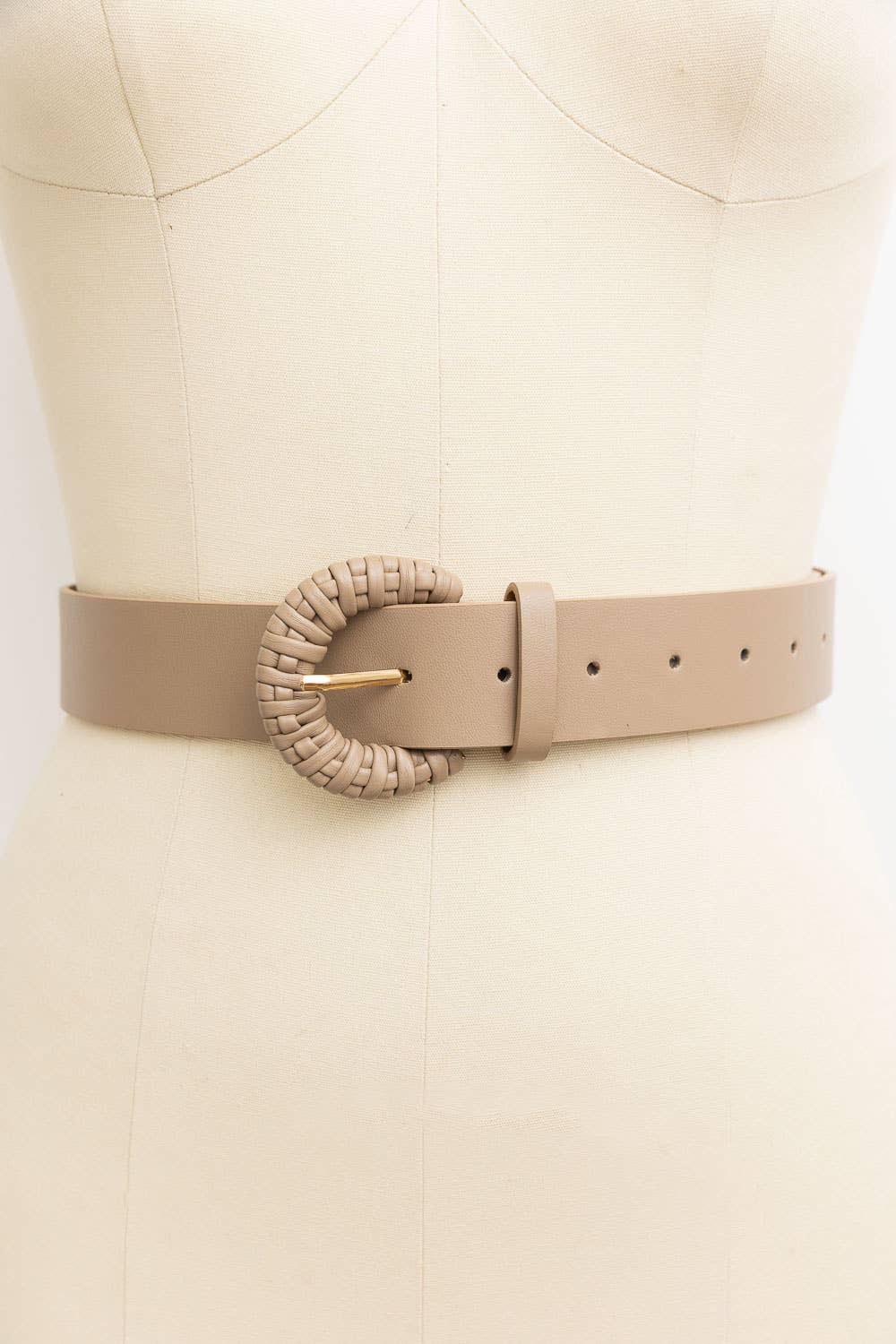 Ceinture en cuir tressé