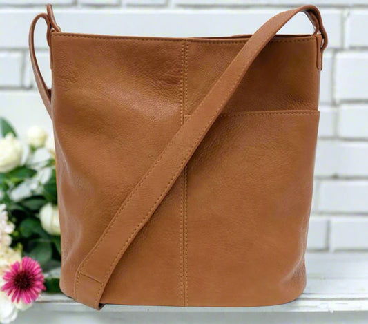 Bindi Bucket Bag in Golden Brown