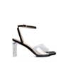 Clear block heel sandal