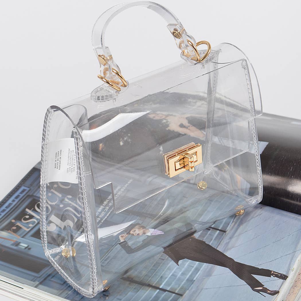 Morgan Transparent Handle Clutch