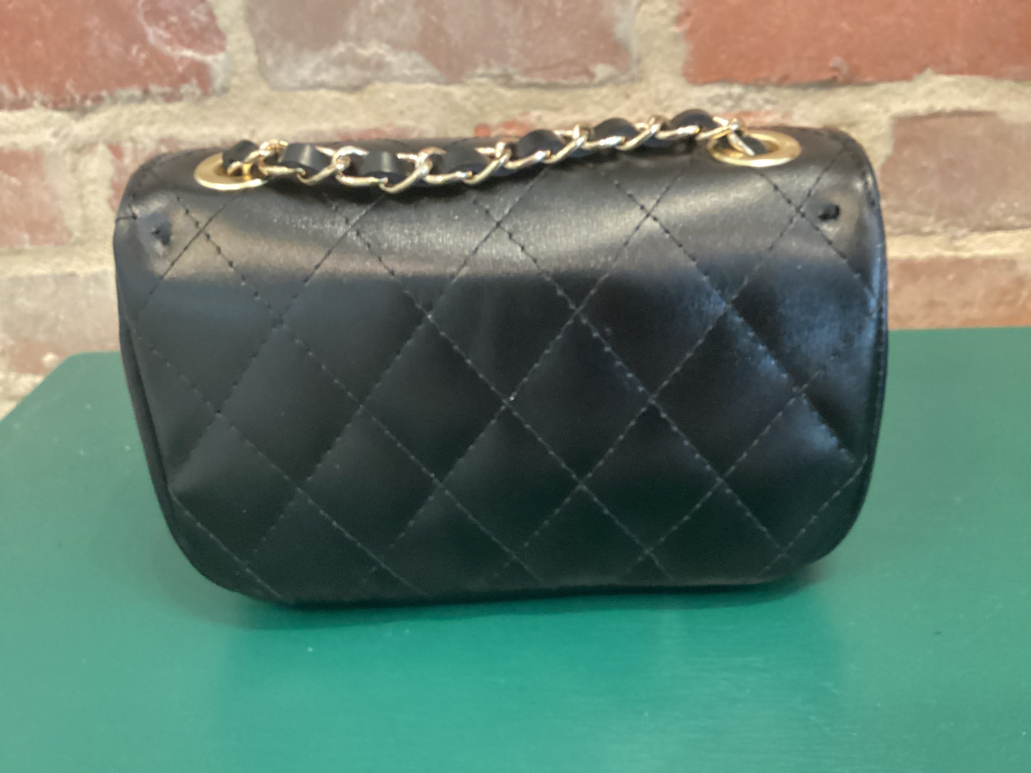 Sasha Black Quilted Purse