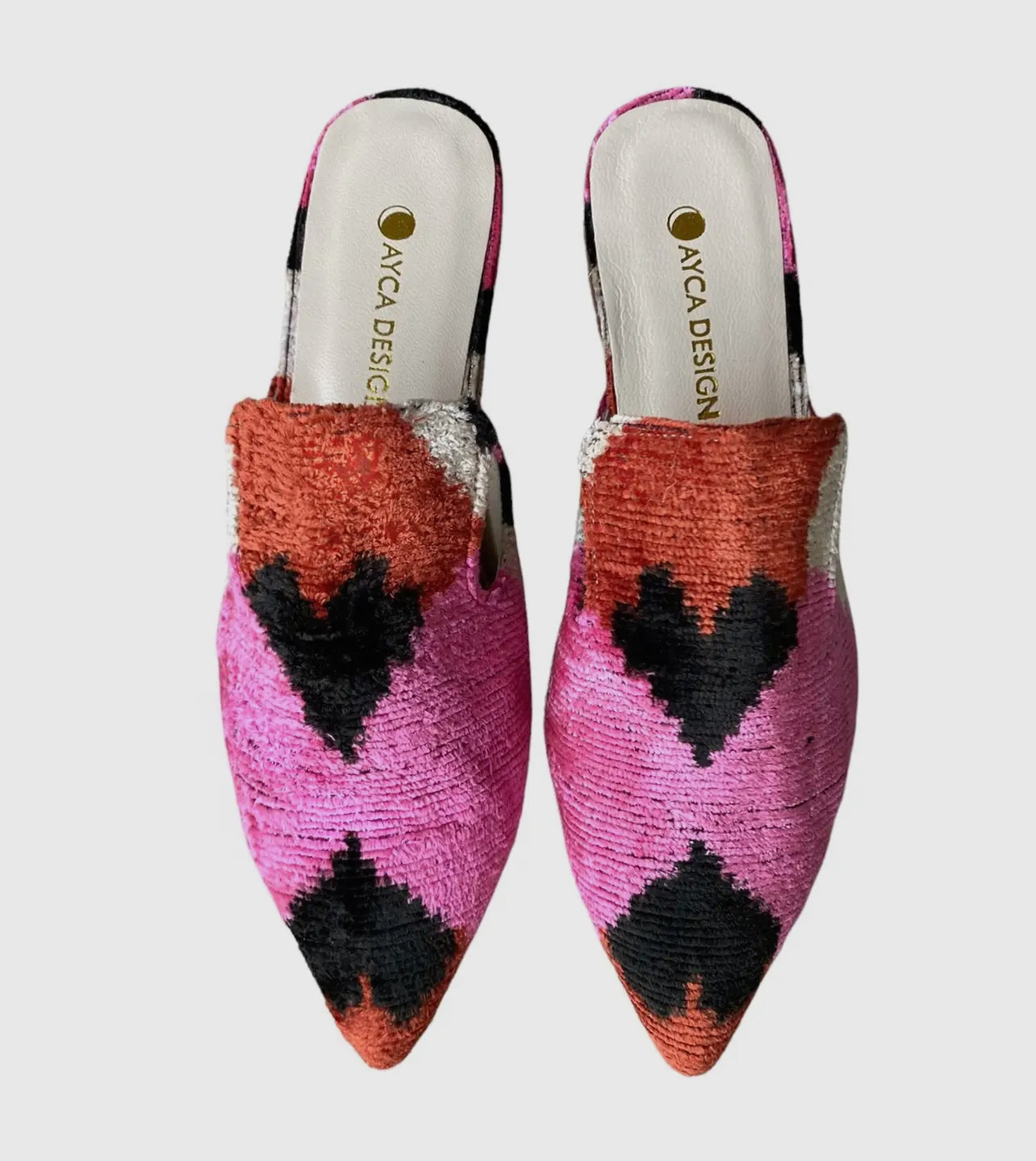 Ayca Silk Slide (orange/pink)