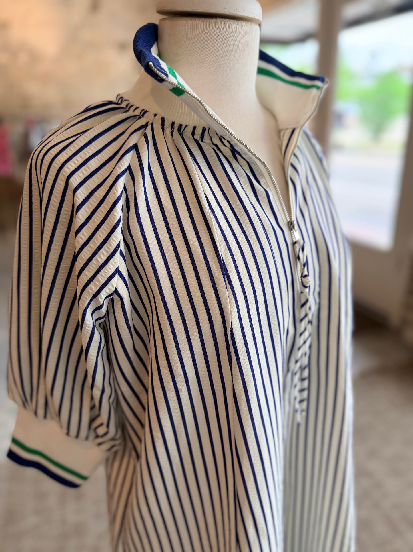 Caroline Nautical Dress in Navy