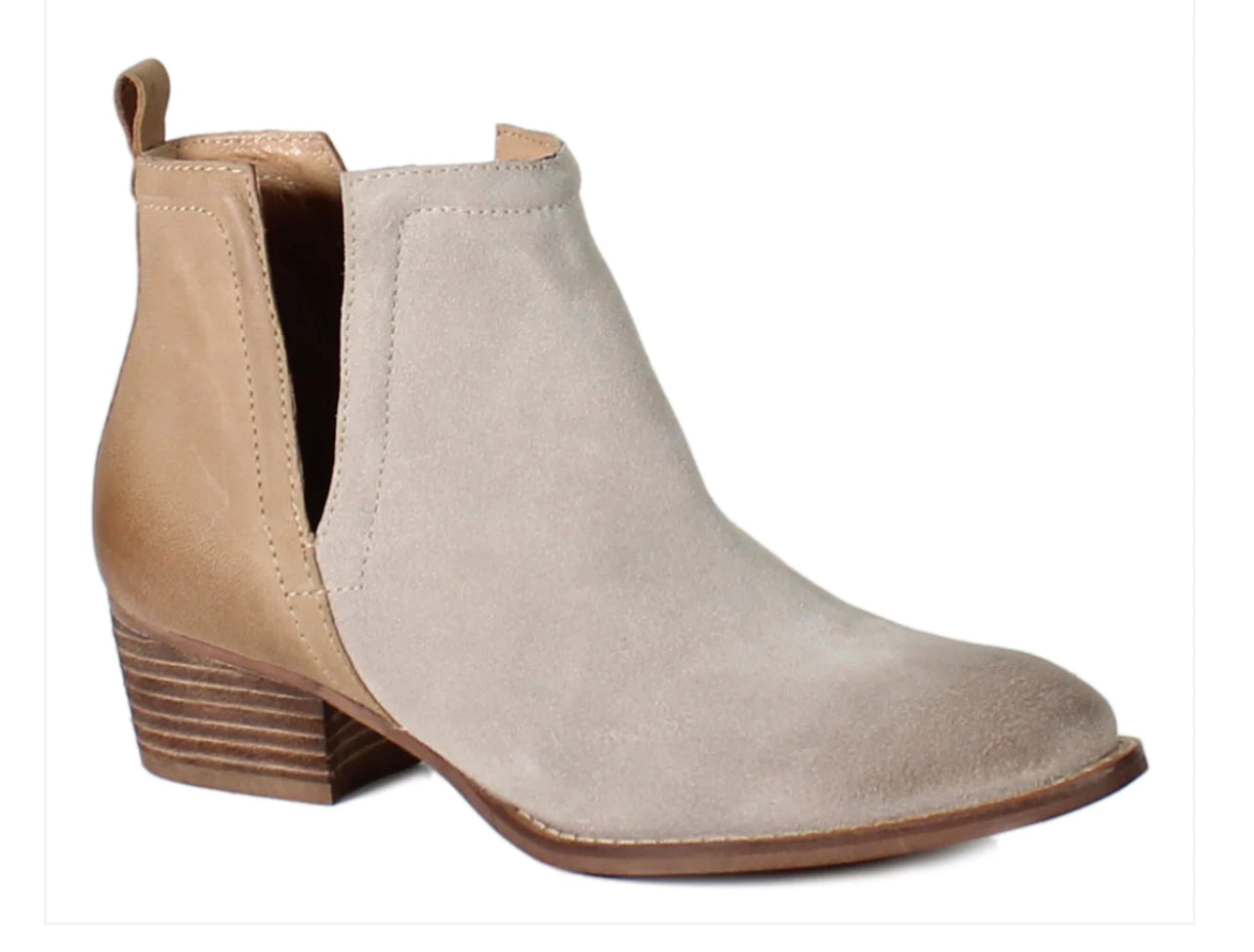 Cognac and Sand Bootie