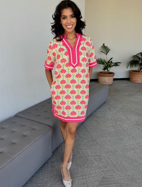 Gia Seashell Dress in Pink