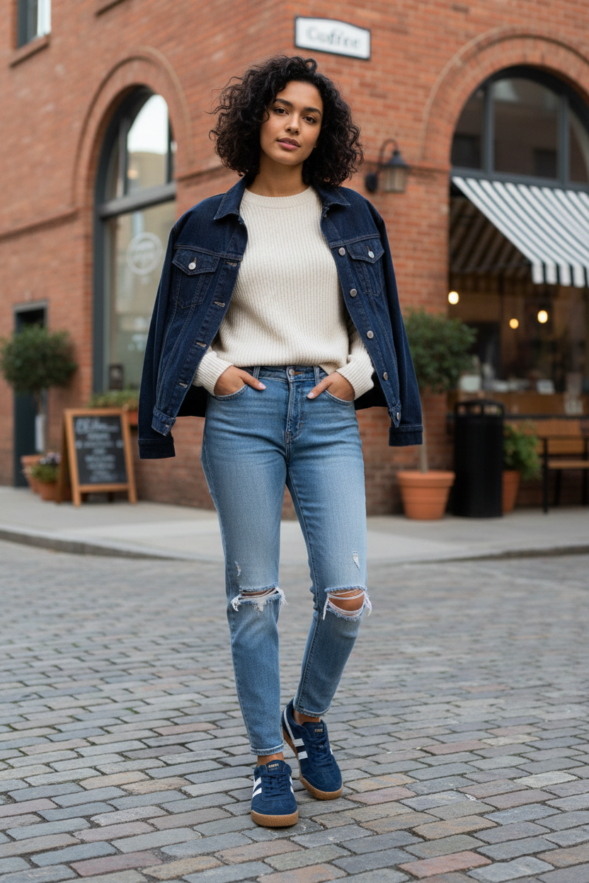 Gola Harrier Sneakers in Navy- Classic Suede Trainers | The Savvy Pair