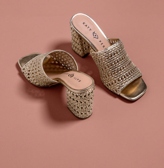 Katy Perry Tana Slide in Gold