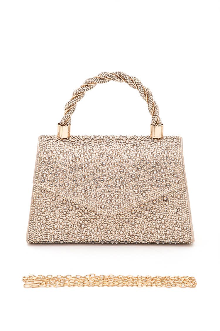 Rhinestone Top Handle Bag