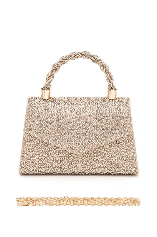 Rhinestone Top Handle Bag