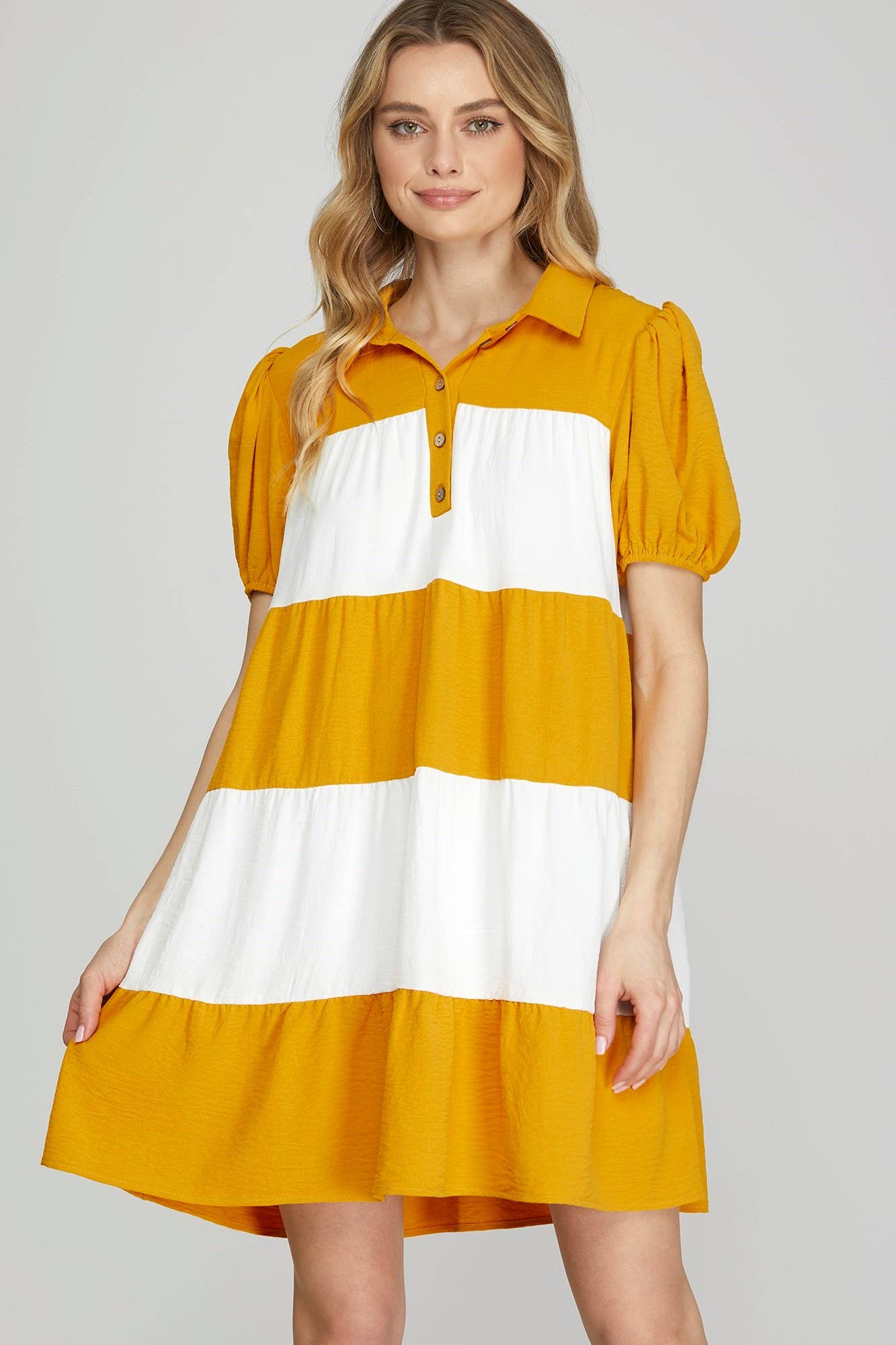 Game Day Puff Sleeve Dress