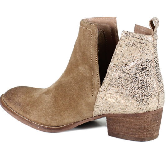Camel and Beige Bootie