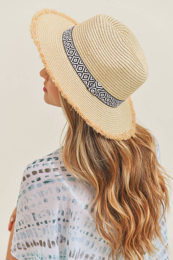 Frayed Trim Hat