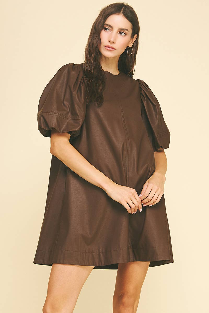 LEATHER TUNIC DRESS