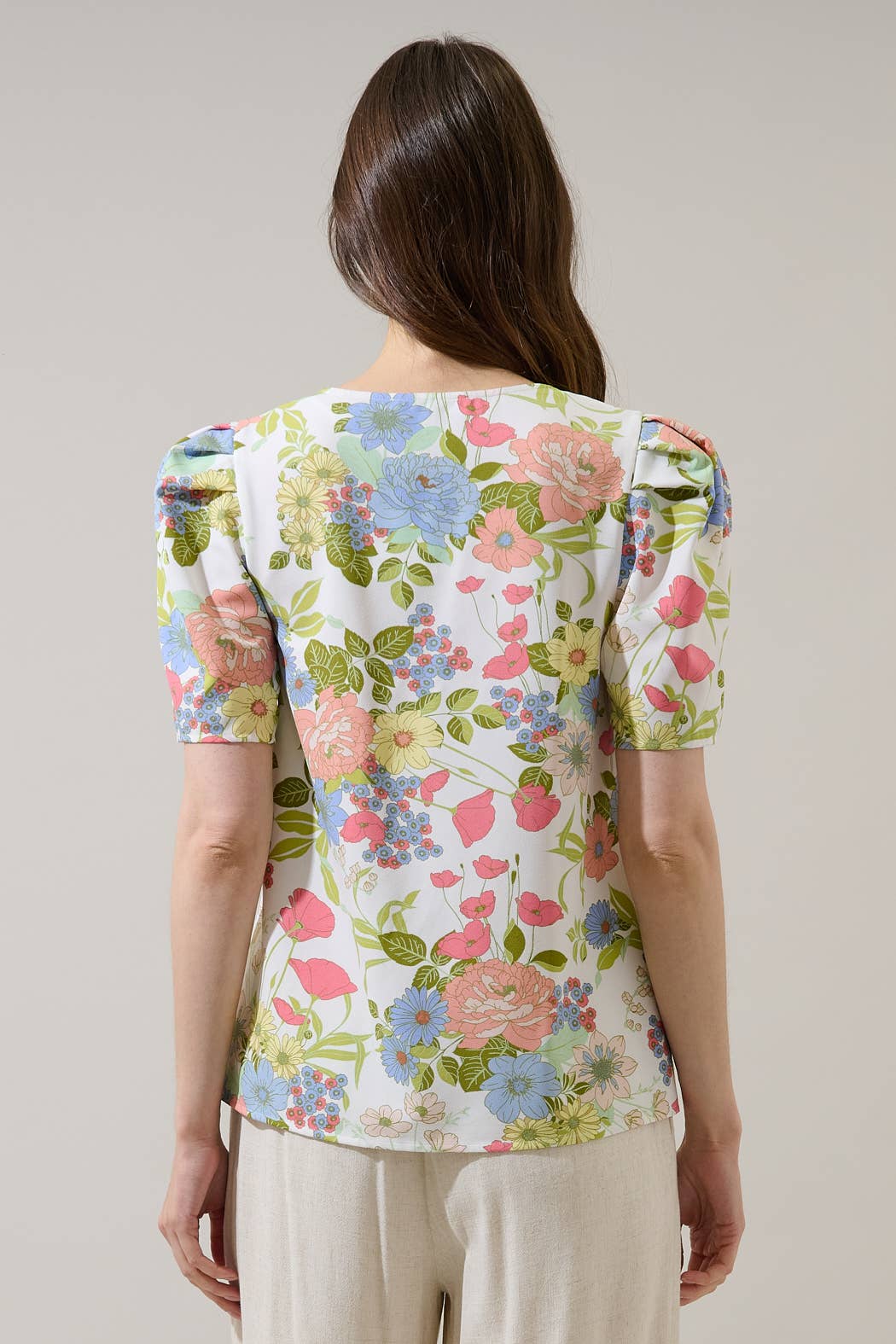 Esther Floral Puff Sleeve Top