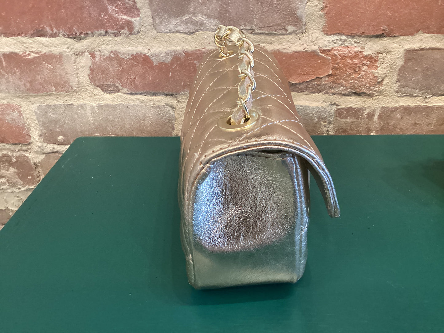 Sasha Gold Quilted Purse