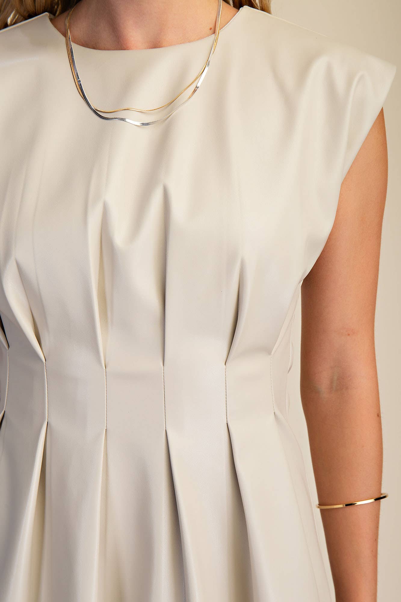 Pleated Midi Dress