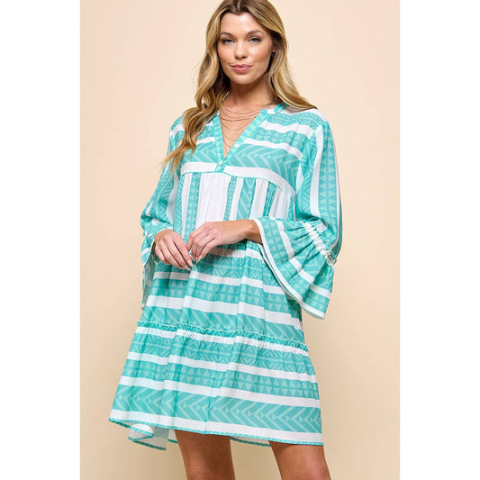 Pretty in Green Tiered Dress