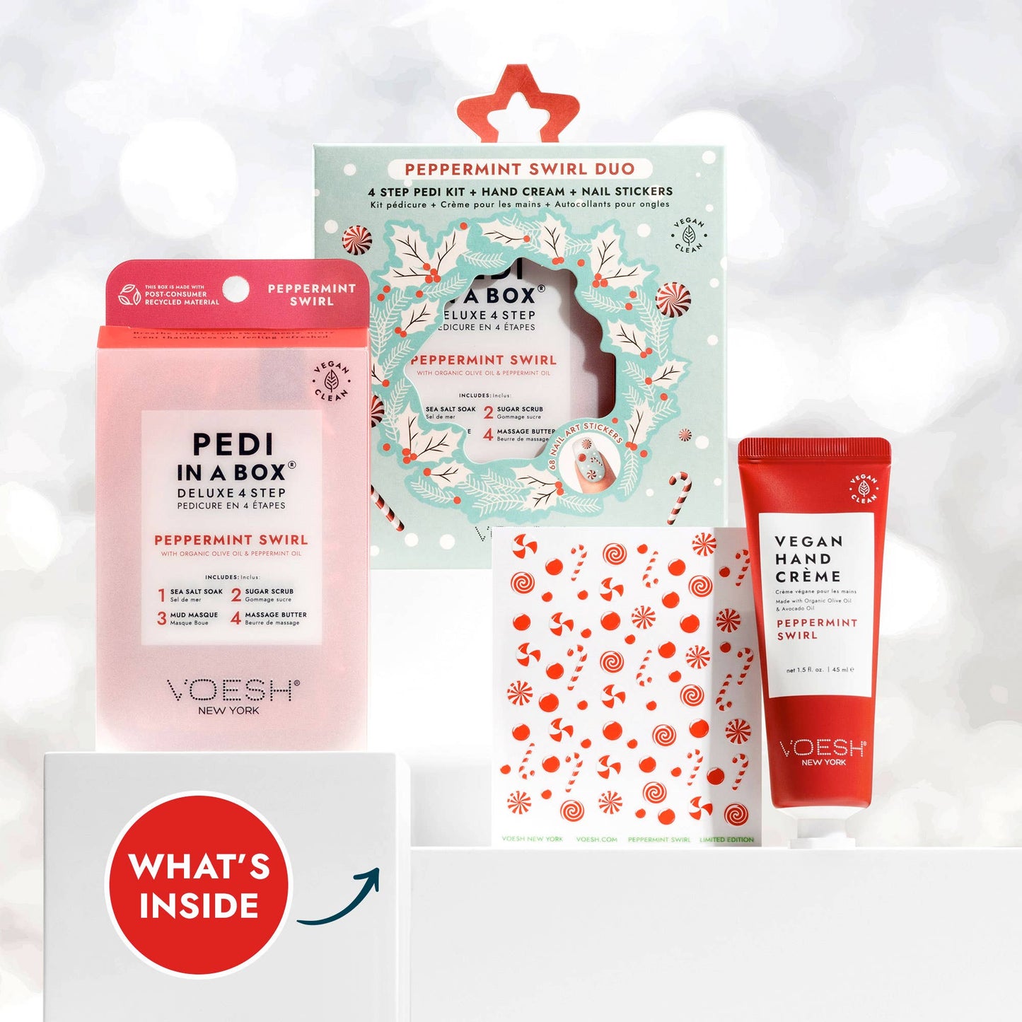 Holiday Peppermint Swirl Duo Pedi