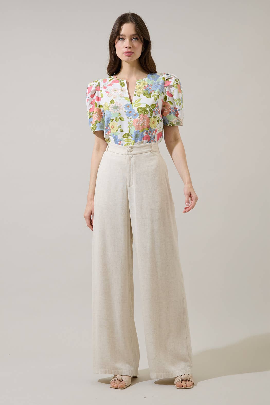 Esther Floral Puff Sleeve Top