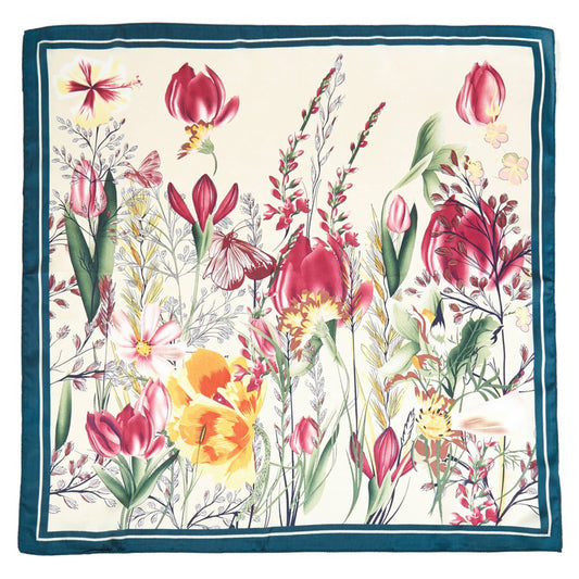Green Garden Print Scarf