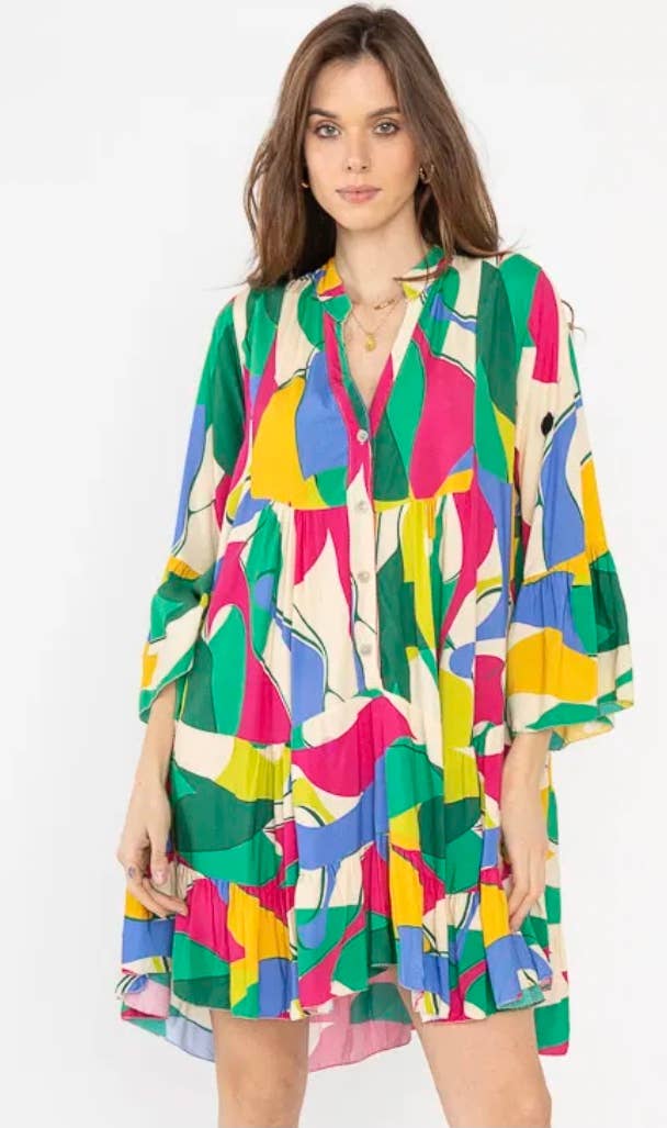 Geometric Print Dress