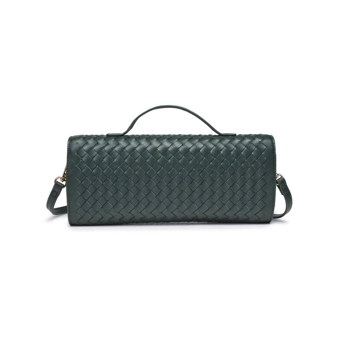 Emerson Woven Top Handle Clutch Crossbody - Vegan Leather Handbag | The Savvy Pair
