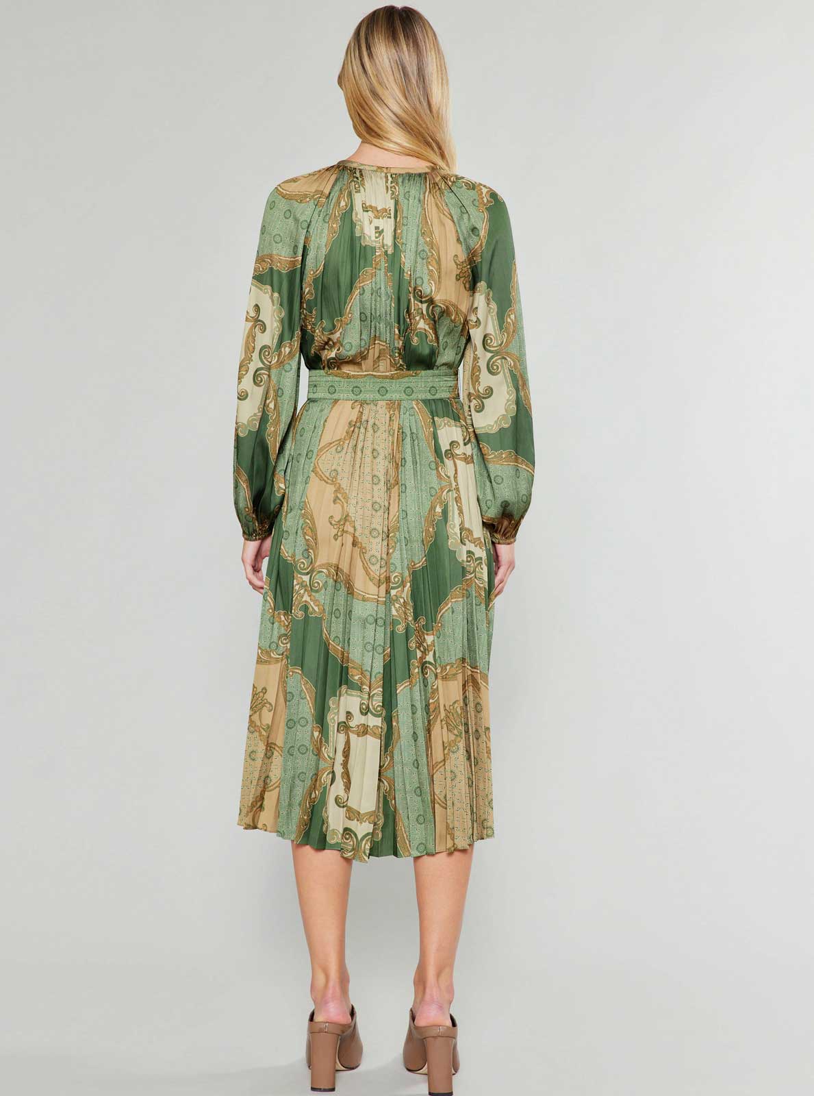 Suzanne Chain Scarf Midi Dress