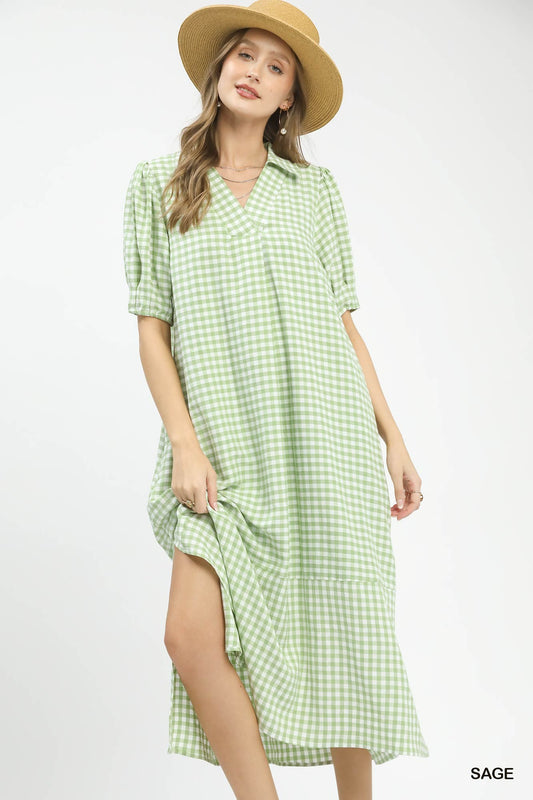 Laney Gingham Maxi Dress