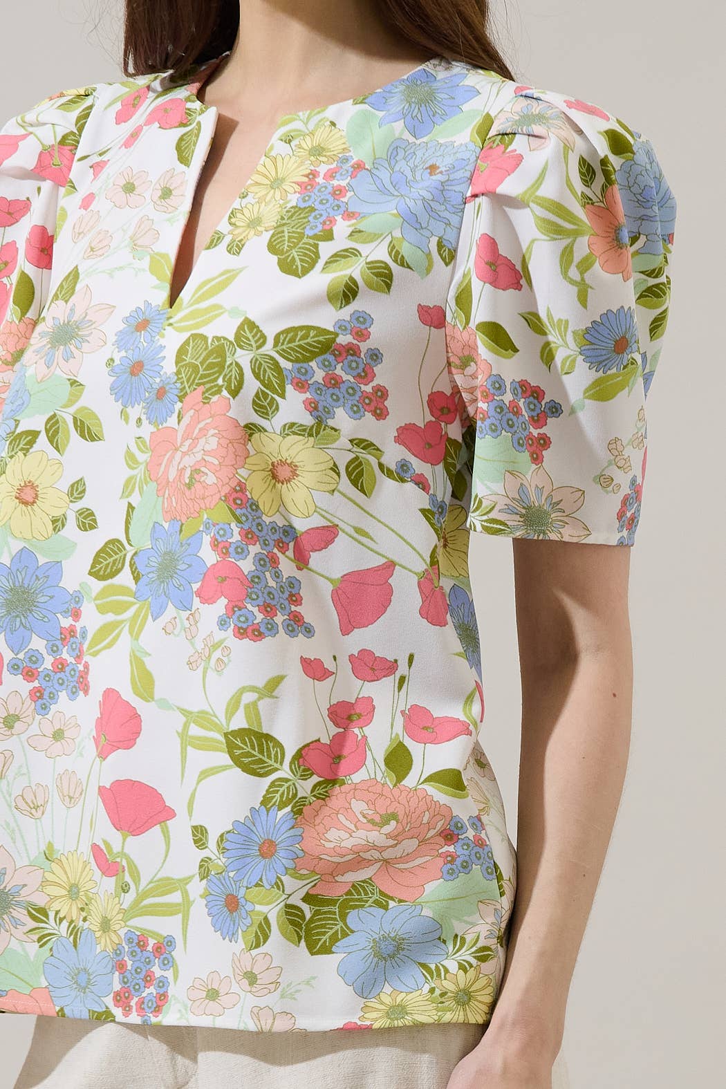 Esther Floral Puff Sleeve Top