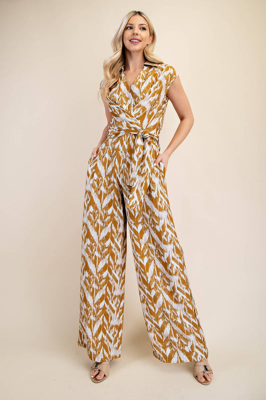 Geoprint V Neck Jumper