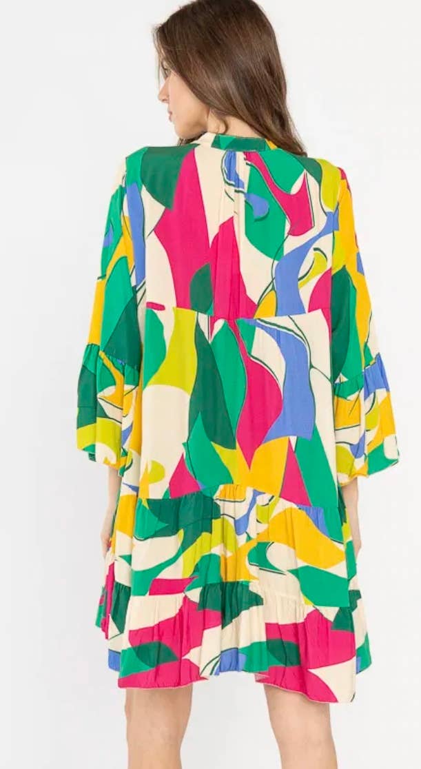 Geometric Print Dress