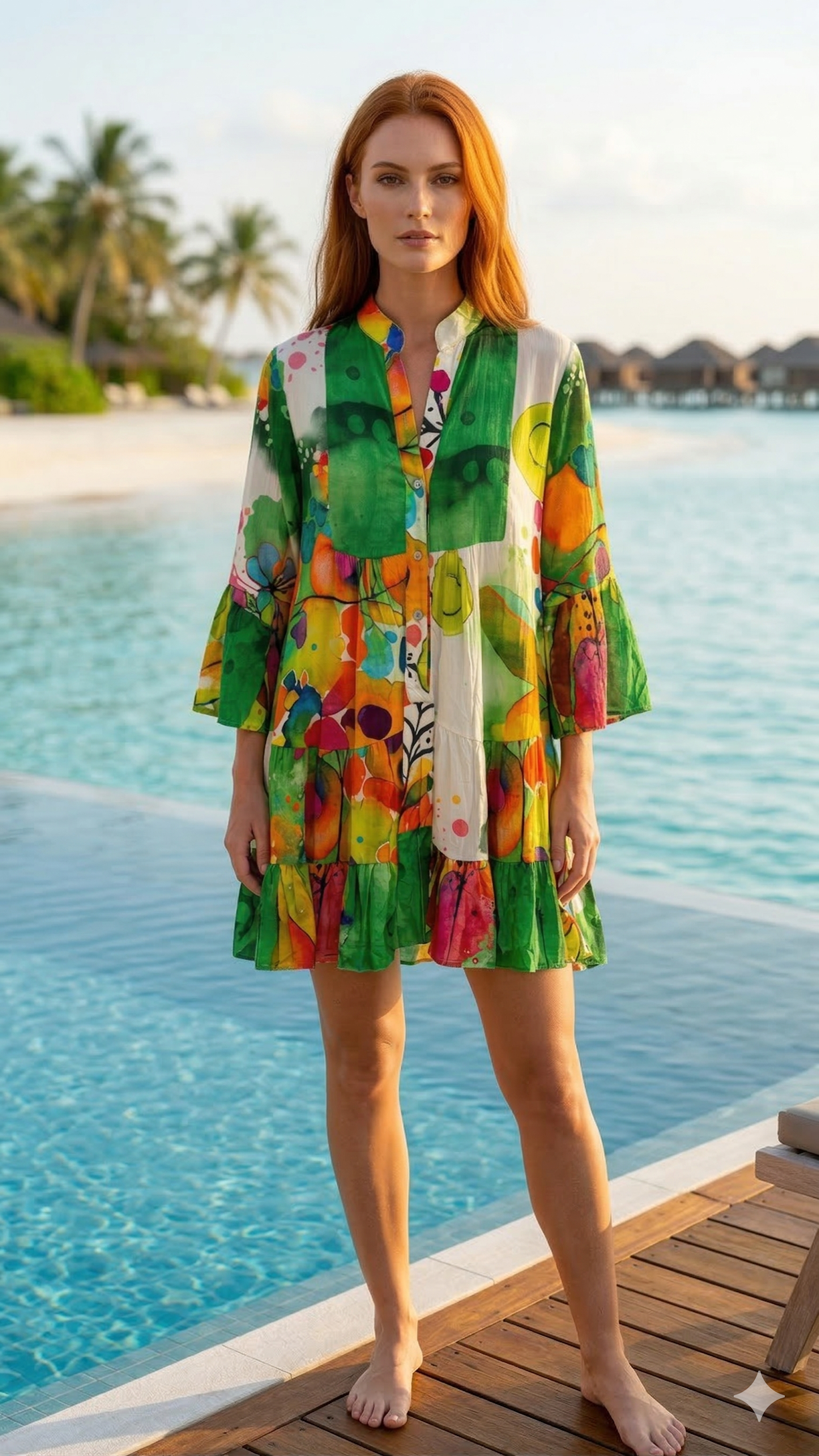 Island Dreams Tiered Dress - One Size