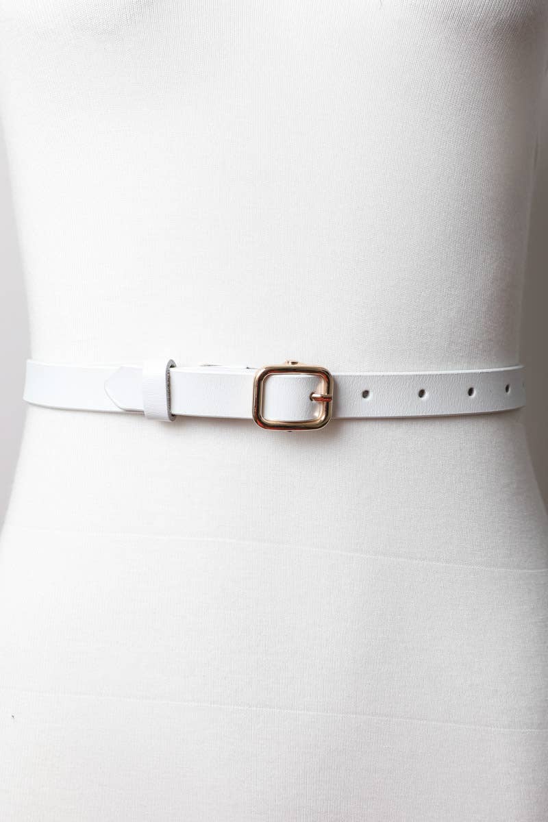 Ceinture fine classique en cuir