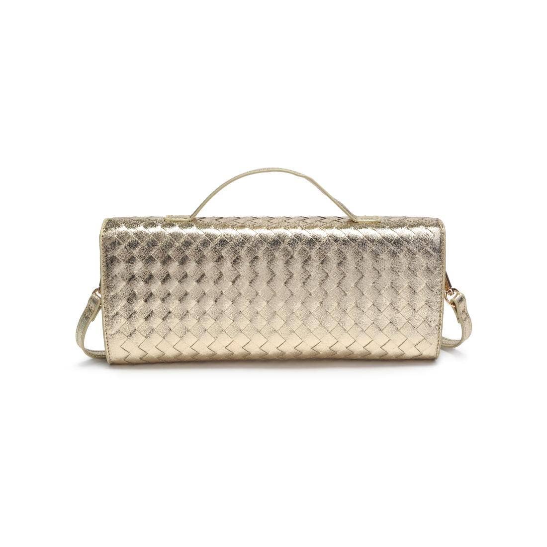 Emerson Woven Top Handle Clutch Crossbody - Vegan Leather Handbag | The Savvy Pair