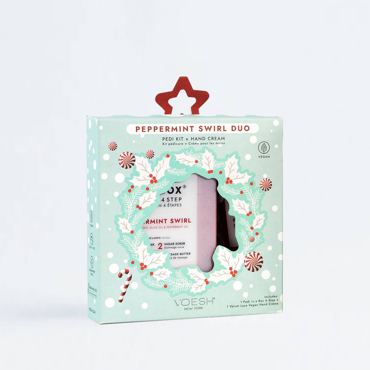 Holiday Peppermint Swirl Duo Pedi