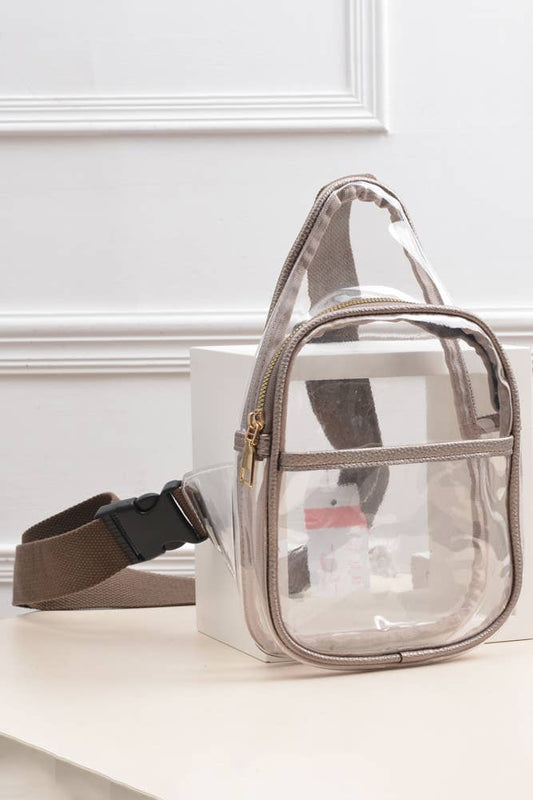 Sac bandoulière transparent pour stade