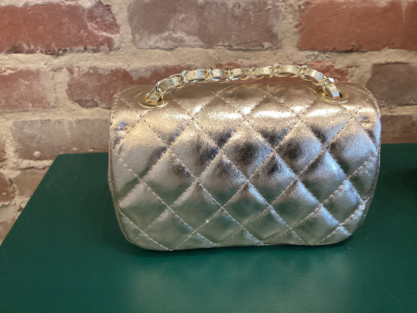 Sasha Gold Quilted Purse