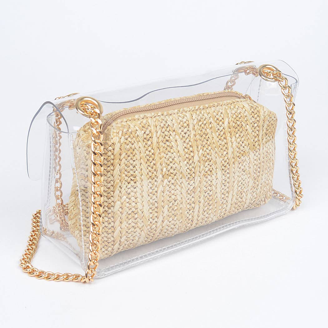 Millie Transparent Crossbody Bag W/pouch