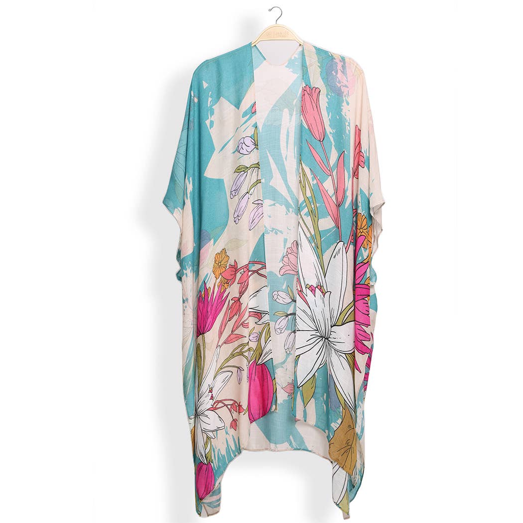 Kimono d'été fleuri