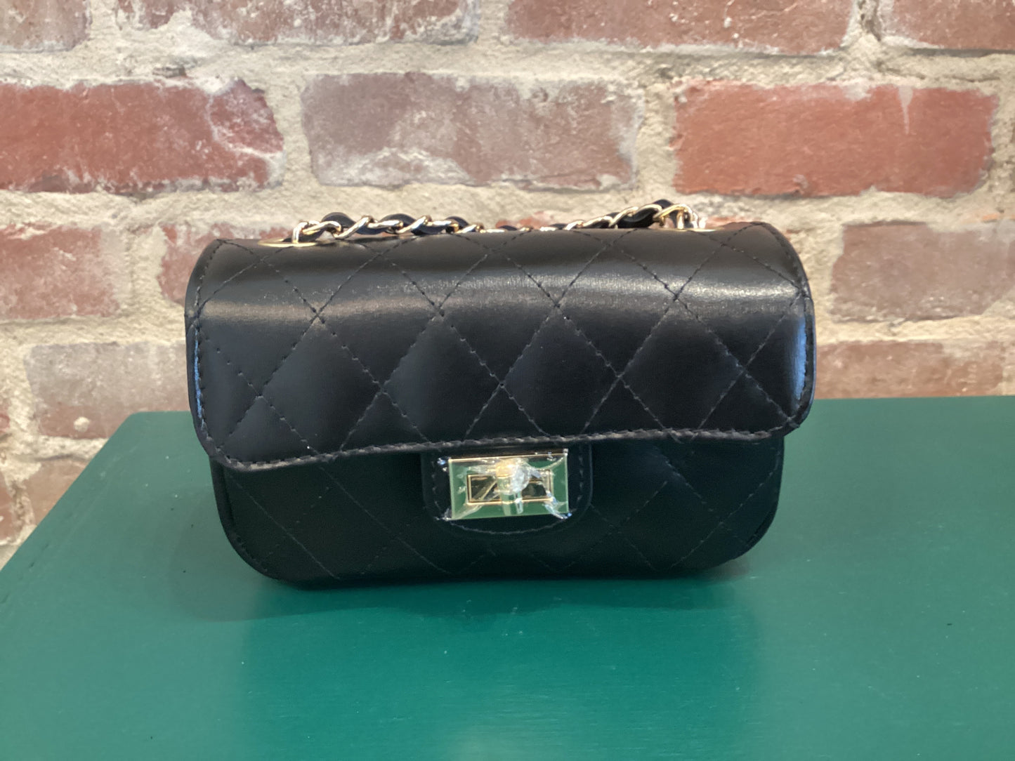 Sasha Black Quilted Purse