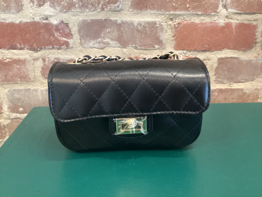 Sasha Black Quilted Purse