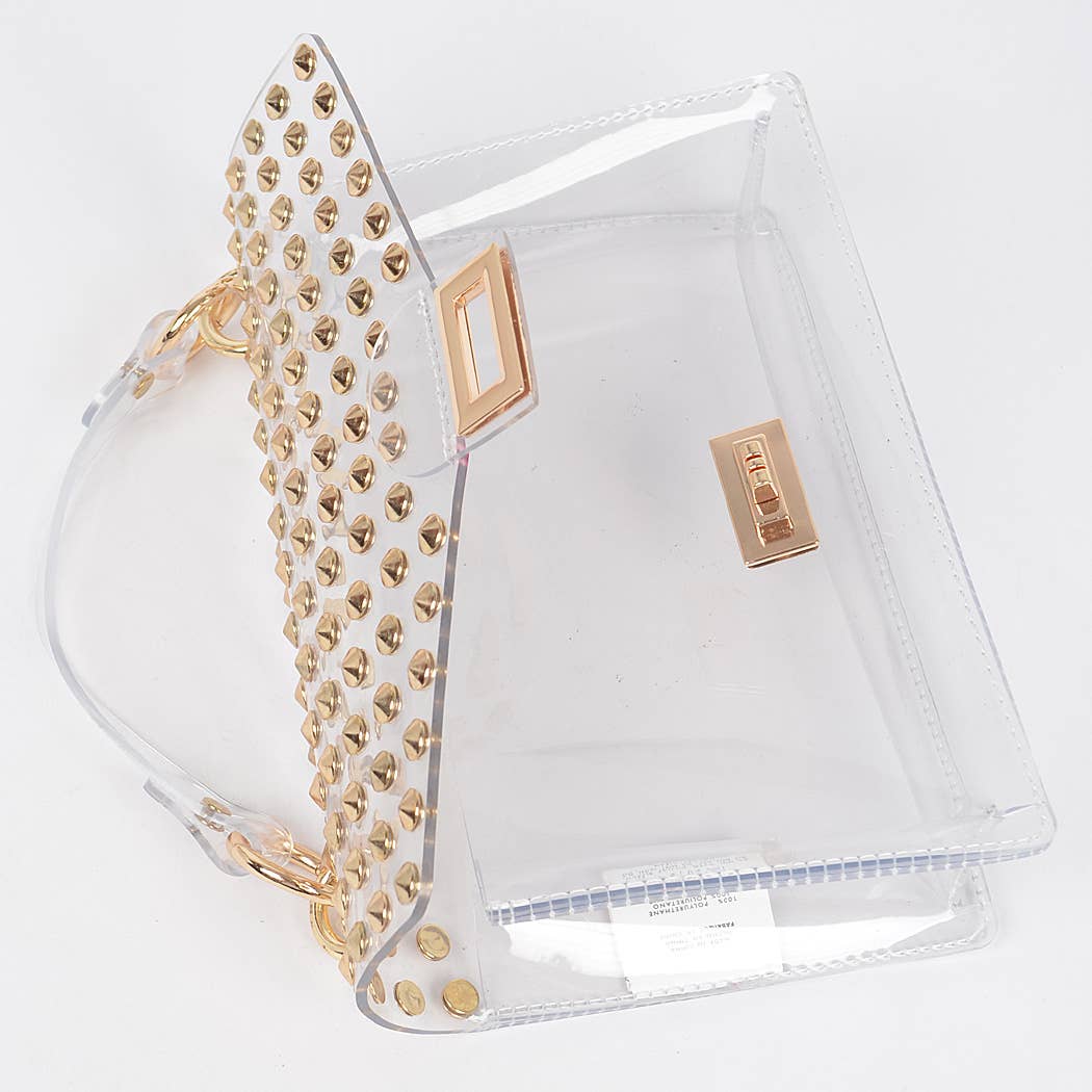 Gabriele Studded Transparent Bag