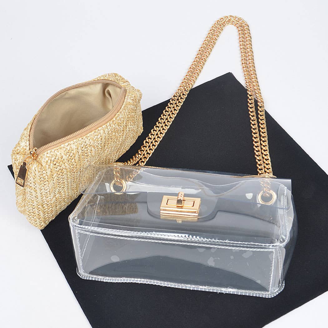 Millie Transparent Crossbody Bag W/pouch